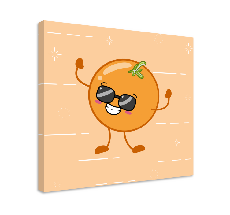 Joyful orange figure slikarska platna s sadjem - TenStickers