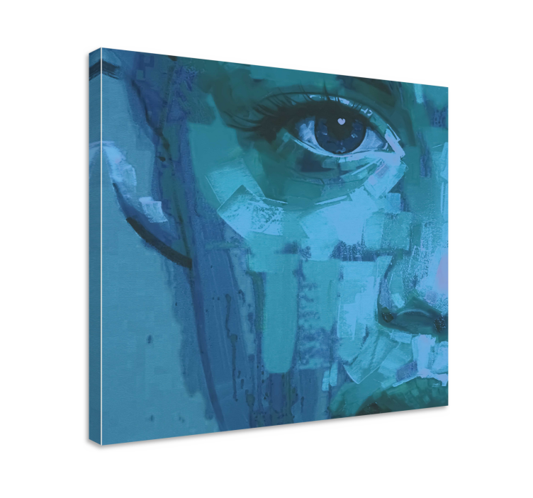 Eye detail blue kompozicija ljudi in likov na platnu - TenStickers