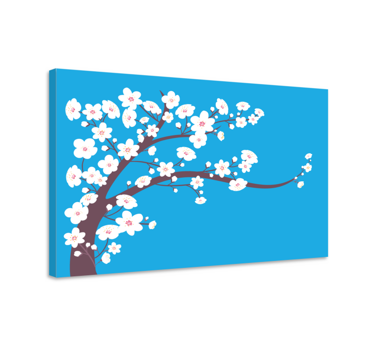 Cherry blossom tree slikarsko platno z rožami - TenStickers
