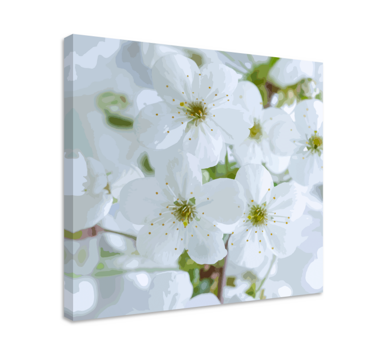 Cherry blossom bloom slikarsko platno z rastlinami - TenStickers