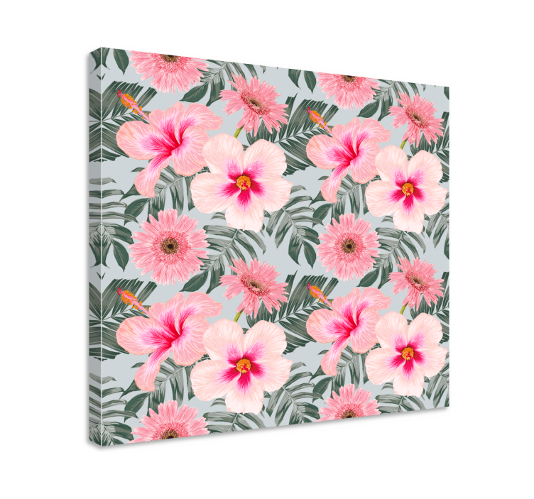 Tropical floral arrangement slikarsko platno z rastlinami - TenStickers