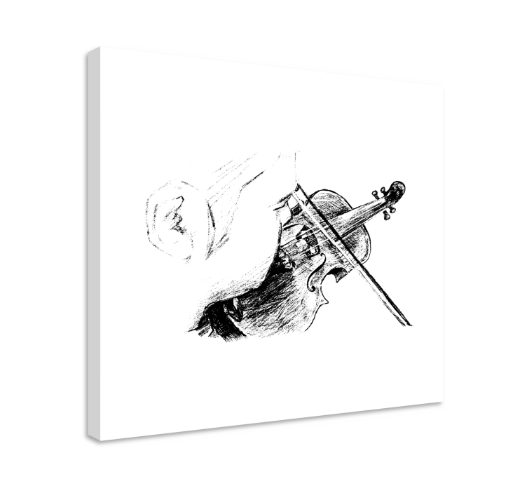 Klasični glasbenik igra violinsko glasbeno platno - TenStickers