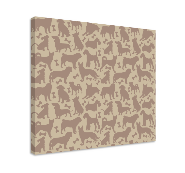 Playful canine patterns slikarstvo na platnu pes - TenStickers