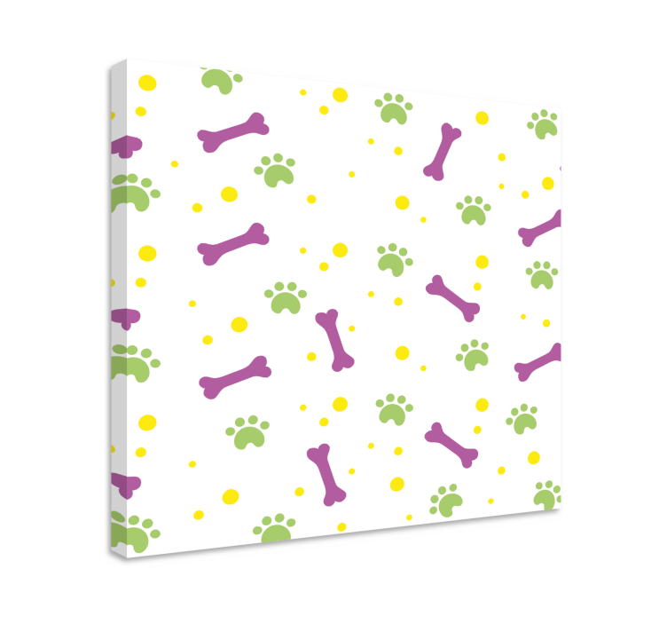 Vibrant paw imprints platno slikarstvo pes - TenStickers