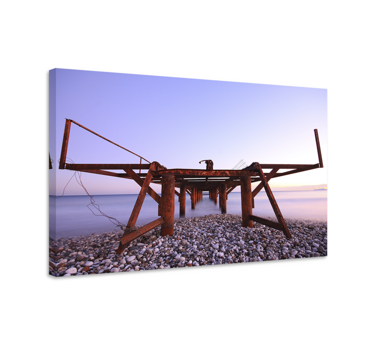 Rusted pier perspective platno slika zemljevidov - TenStickers