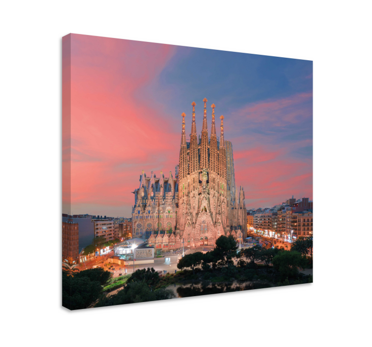 Pogledi na sagrada familia 3d odtisi platna - TenStickers