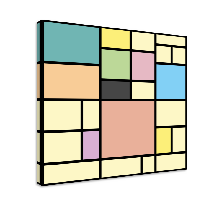 Vibrant geometric forms platno slike geometrijski vzorci - TenStickers