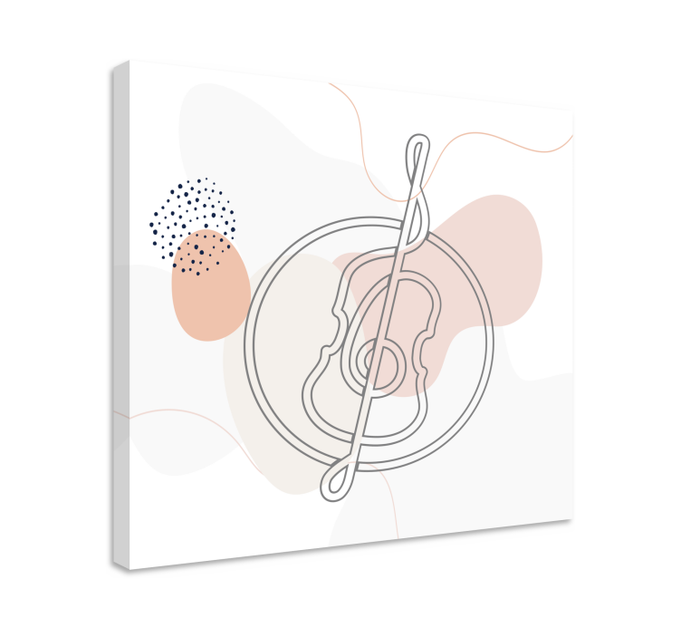 Musical instrument outline platno slikanje glasbe - TenStickers