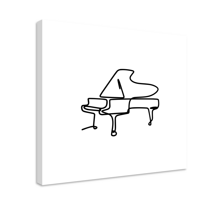 Piano outline platno slikanje glasbe - TenStickers