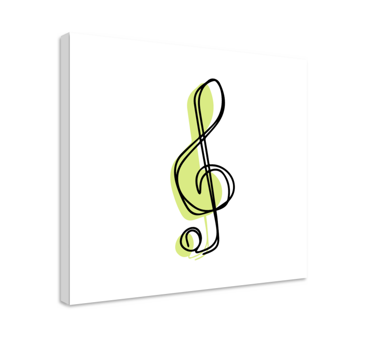 Musical clef outline platno slikanje glasbe - TenStickers
