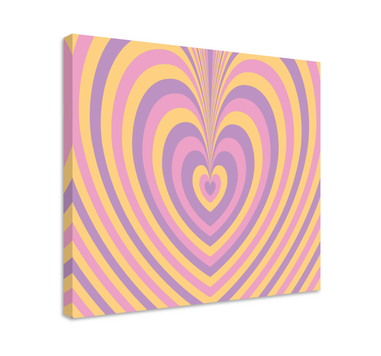 Heart pattern waves povzetek na platnu - TenStickers