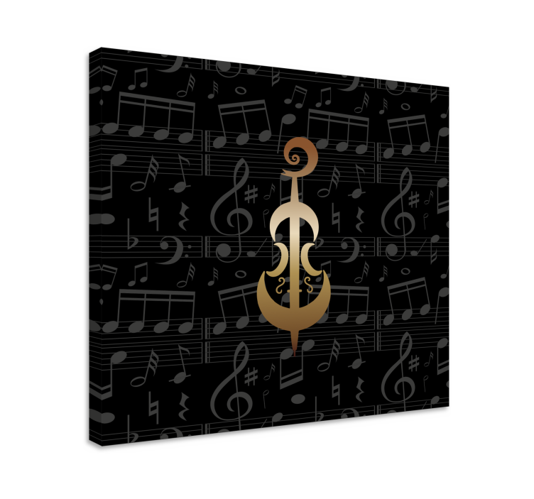 Elegant music symbol platno slikanje glasbe - TenStickers