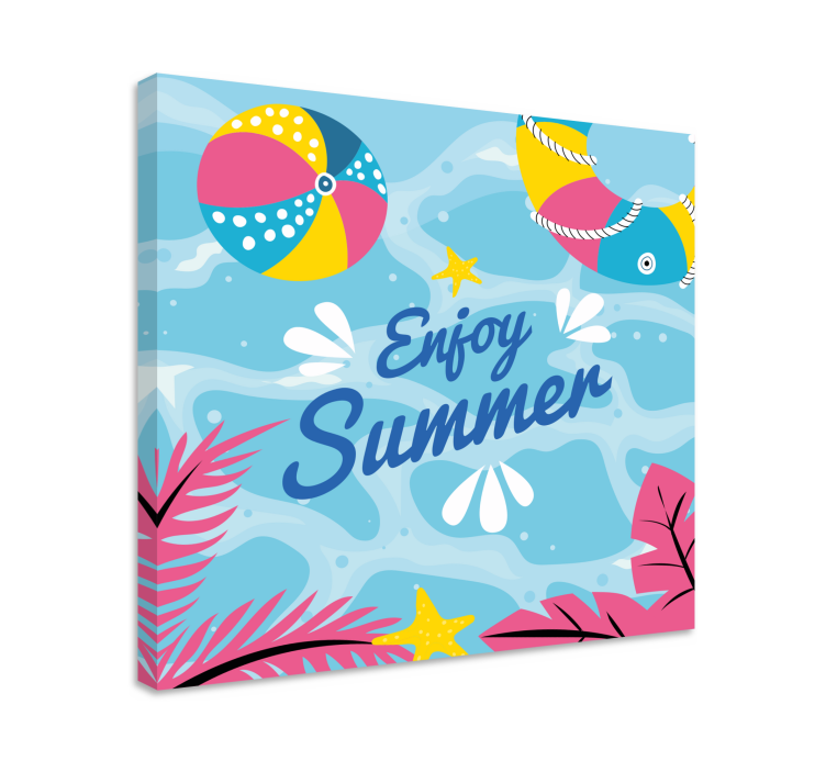 Summer beach fun na platnu s športnimi motivi - TenStickers