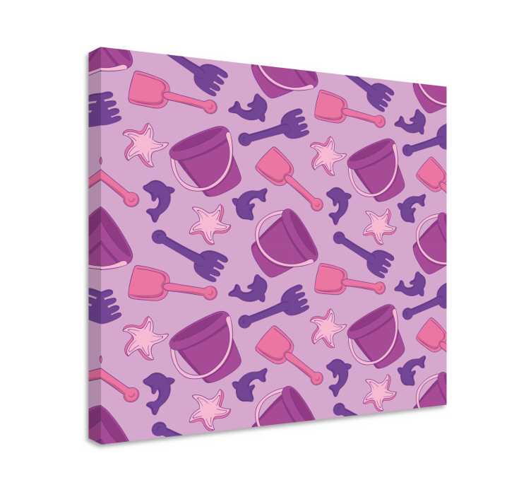 Otroško platno s podobo beach toys pattern - TenStickers