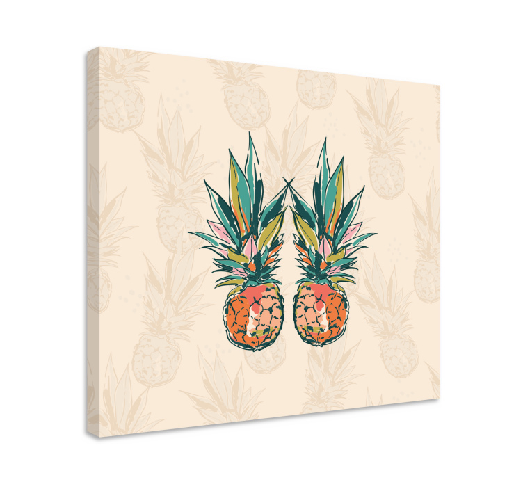 Tropical pineapple duo slikarska platna s sadjem - TenStickers