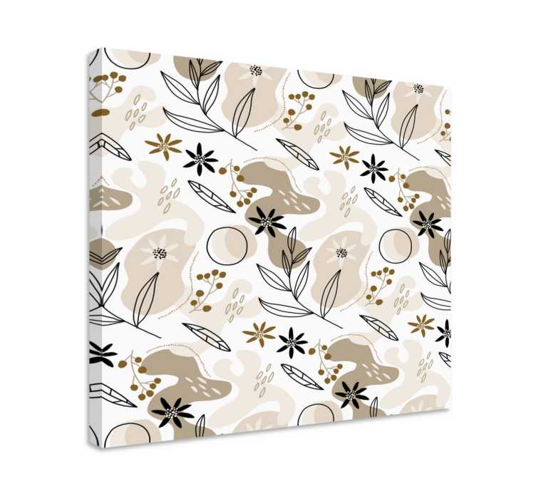 Stylized plant motif slikarsko platno z rastlinami - TenStickers
