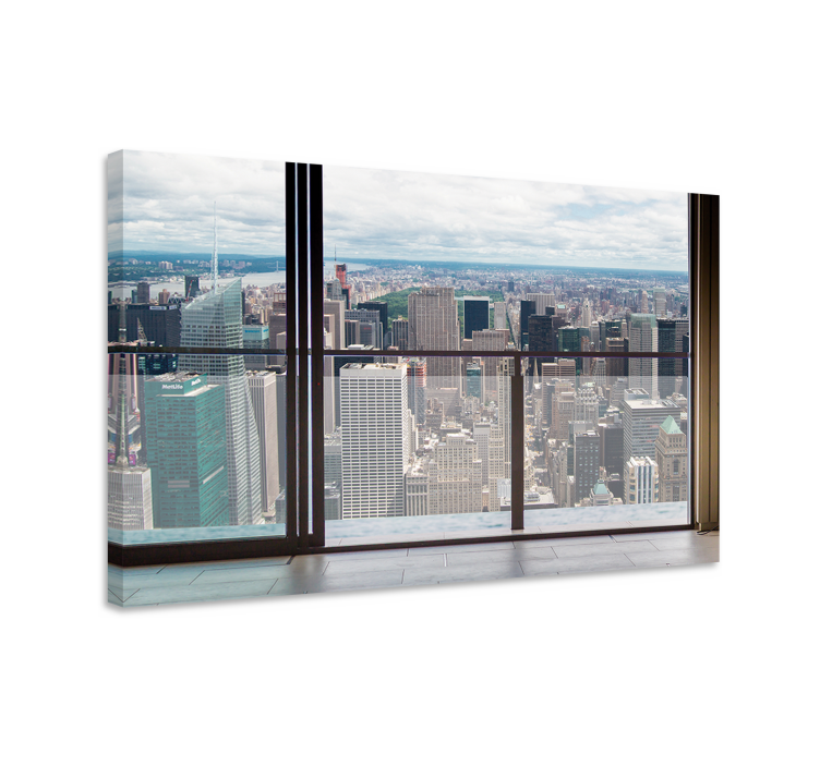 Stunning cityscape view na platnu z mestnimi motivi - TenStickers