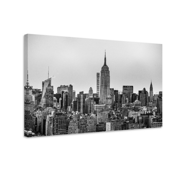 New york city silhouette platno z mestnimi motivi - TenStickers