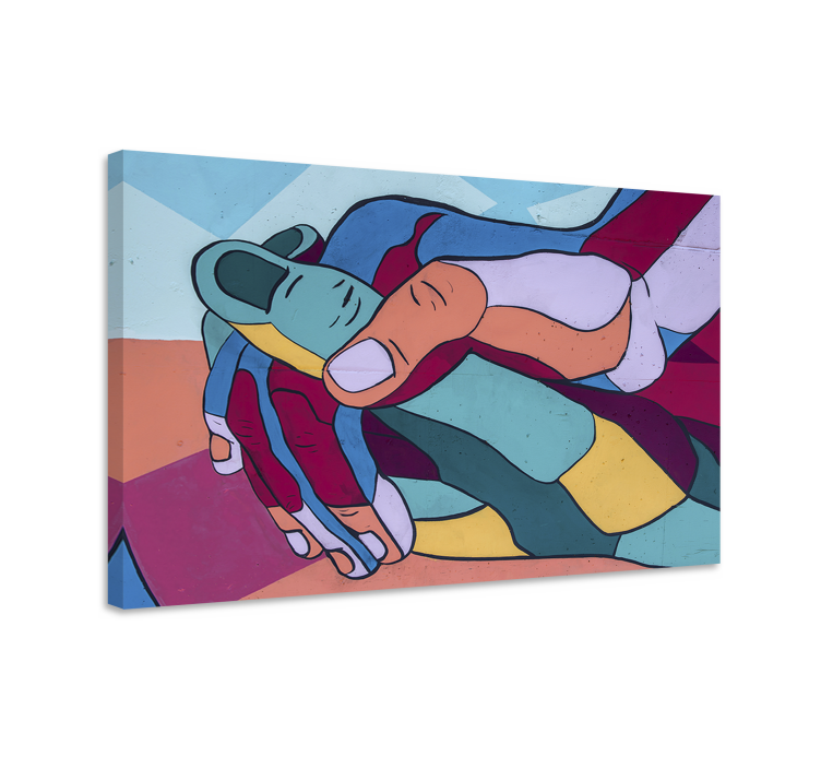 Pisani ročno narisane roke platneni odtisi - TenStickers