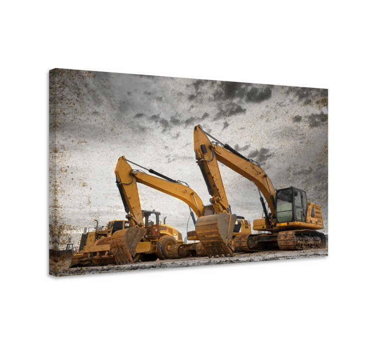 Heavy machinery duo platno športnih slik - TenStickers