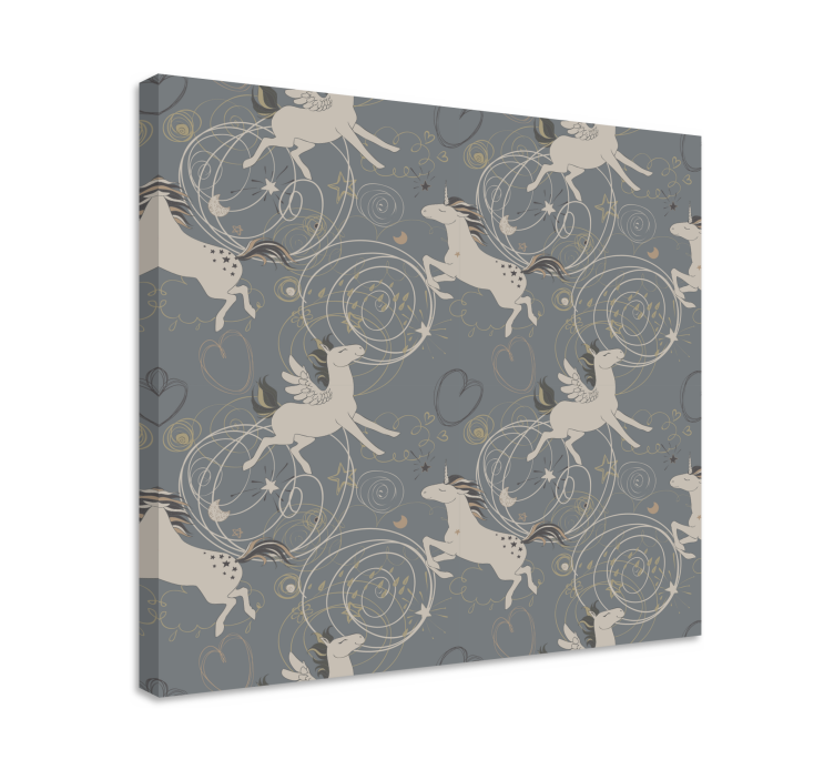 Magical winged creatures platno s sliko samoroga - TenStickers