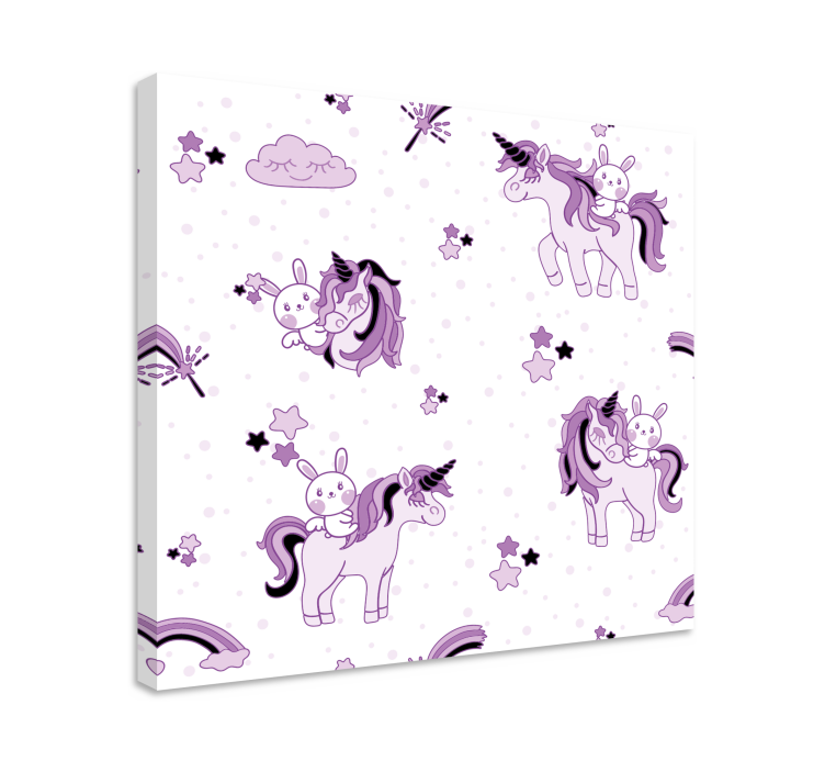 Cute unicorn adventure platno s sliko samoroga - TenStickers