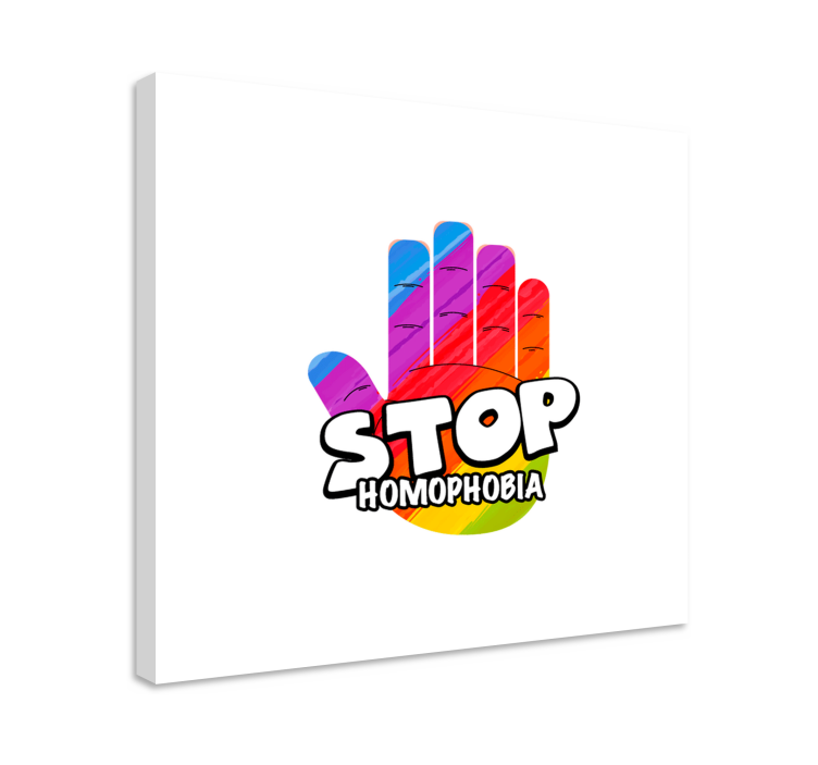 Stop homophobia platno s citatom za notranjo opremo - TenStickers