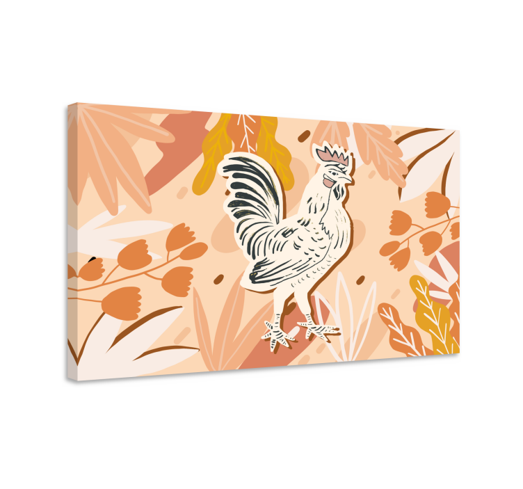 Charming rooster portrait platna slike z motivi živali - TenStickers