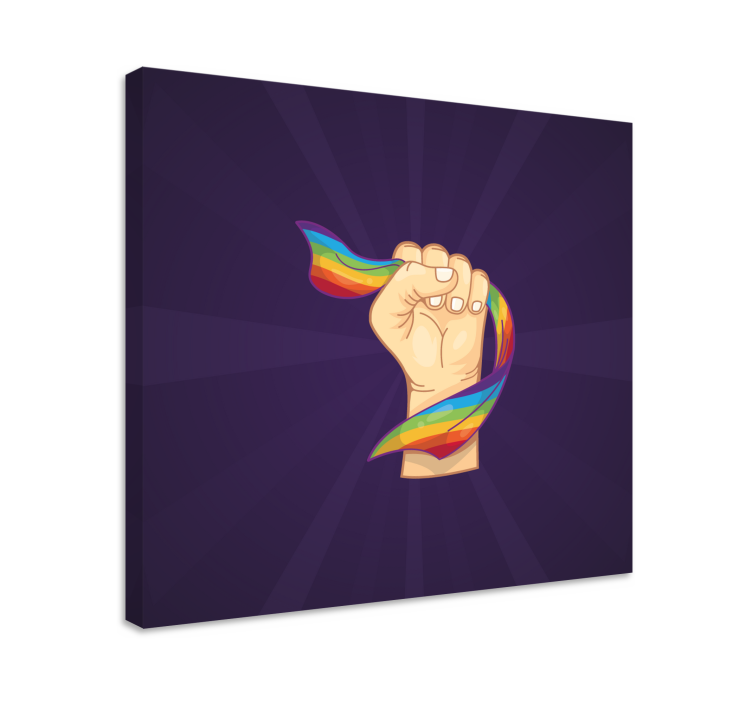 Pride fist symbol platno z motivacijskim citatom - TenStickers