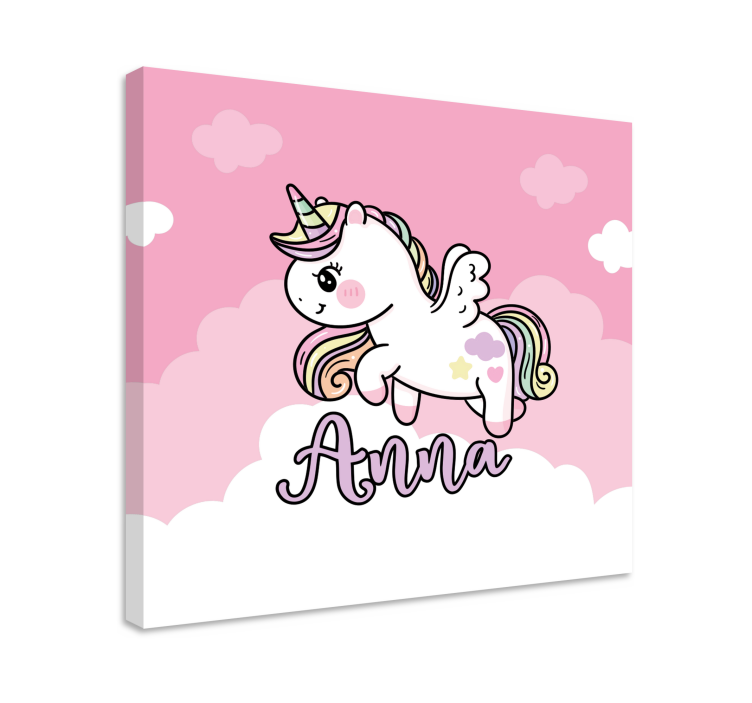 Cute unicorn fantasy platno s sliko samoroga - TenStickers