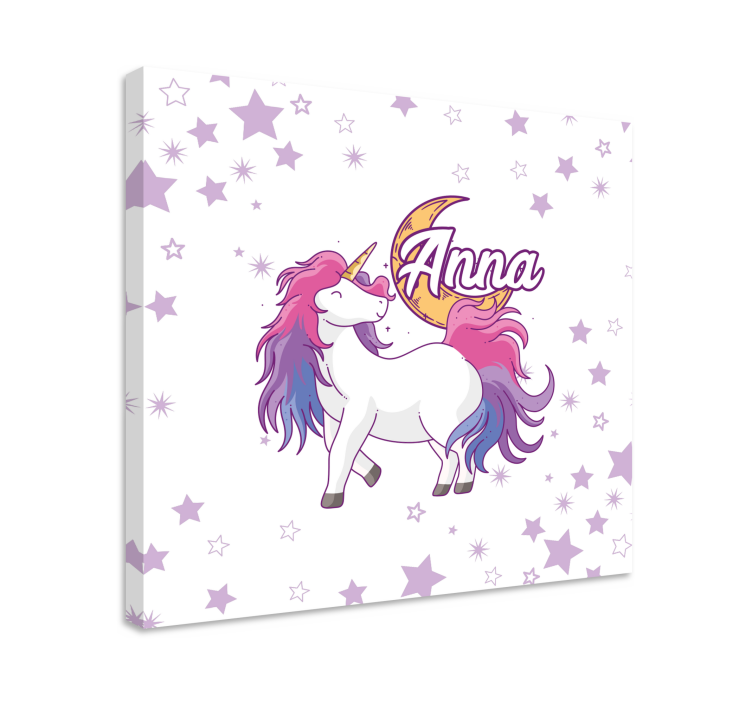Unicorn with stars platno s sliko samoroga - TenStickers