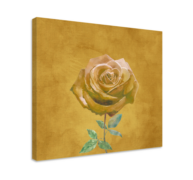 Elegant golden rose slikarsko platno z rožami - TenStickers