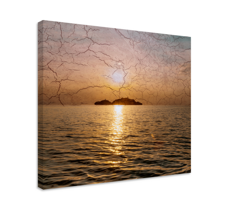 Twilight above the waves platno zemljevidov - TenStickers