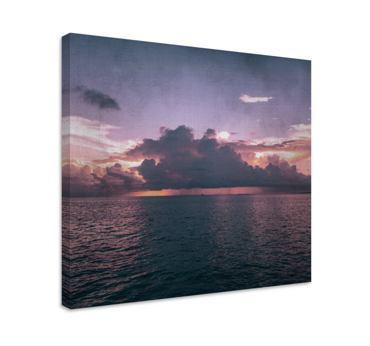 Tranquil ocean dusk platno z zemljevidi - TenStickers