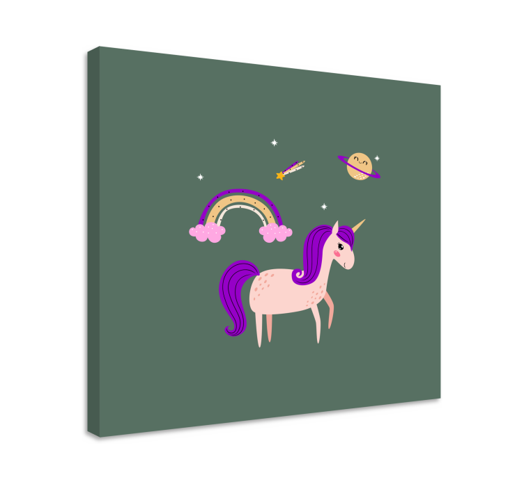 Dreamy unicorn adventure na platnu s sliko samoroga - TenStickers