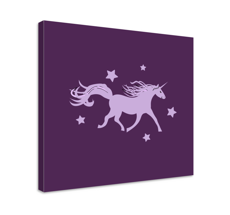 Majestic unicorn silhouette platno s sliko samoroga - TenStickers