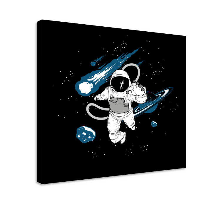 Astronaut v vesolju na platnu video igre - TenStickers