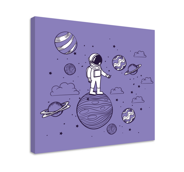 Astronaut exploring space tisk na platno iger - TenStickers