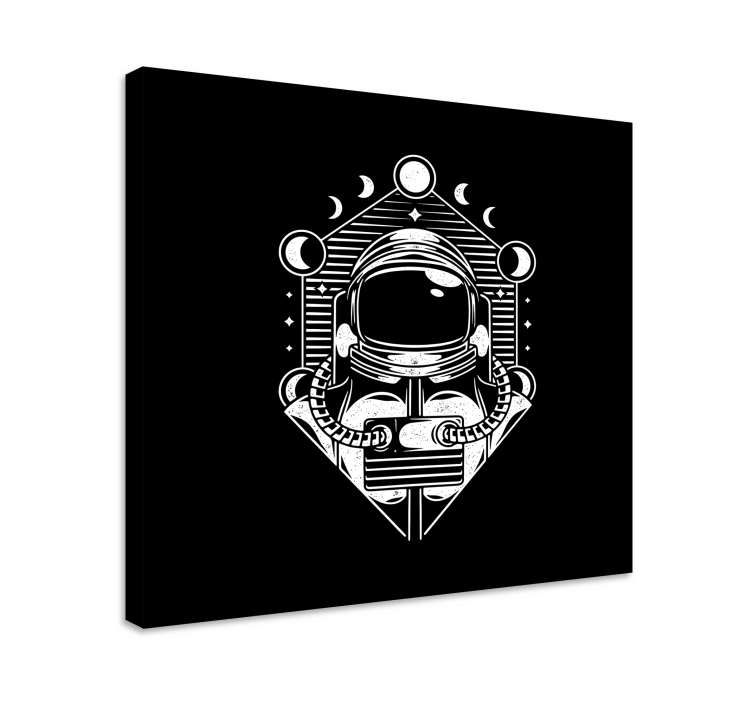 Astronaut moon phases tisk video iger na platnu - TenStickers