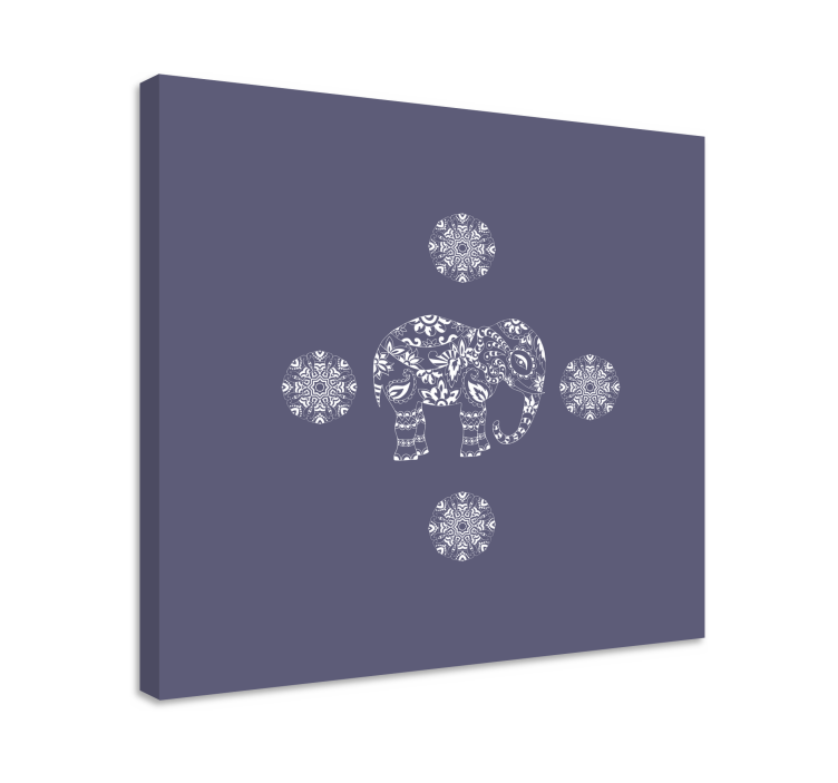 Decorative elephant motif olifant slika na platnu - TenStickers