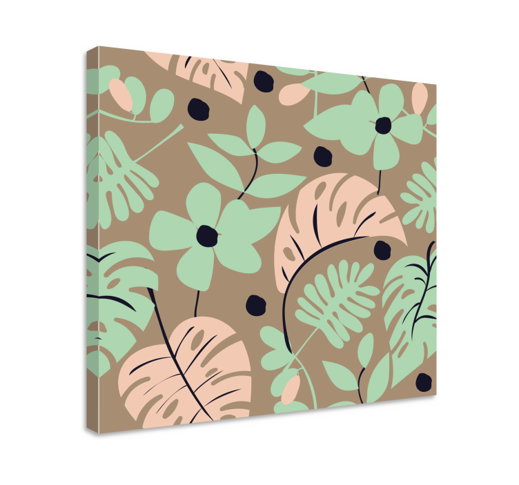 Tropical leaf floral slikarsko platno z rastlinami - TenStickers