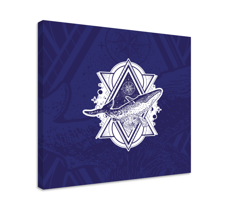 Whale astral design slikanje na platnu z morskimi motivi - TenStickers