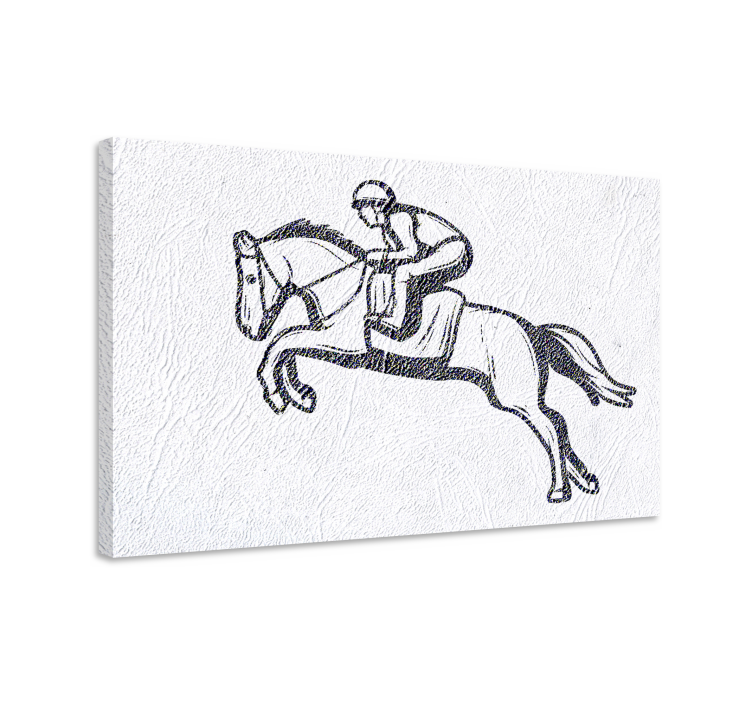 Equestrian jumping sport platno slika konj - TenStickers