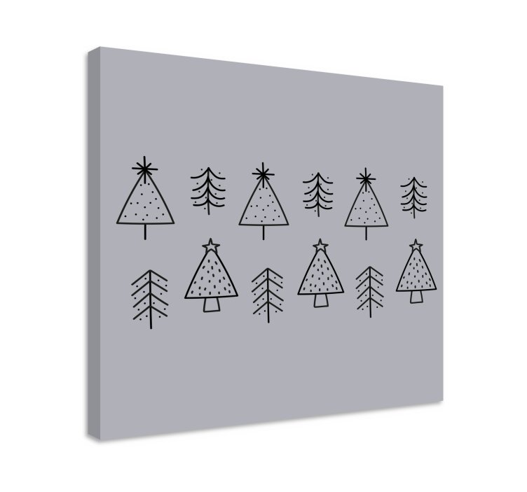 Stylized christmas trees platna z enojnim motivom - TenStickers