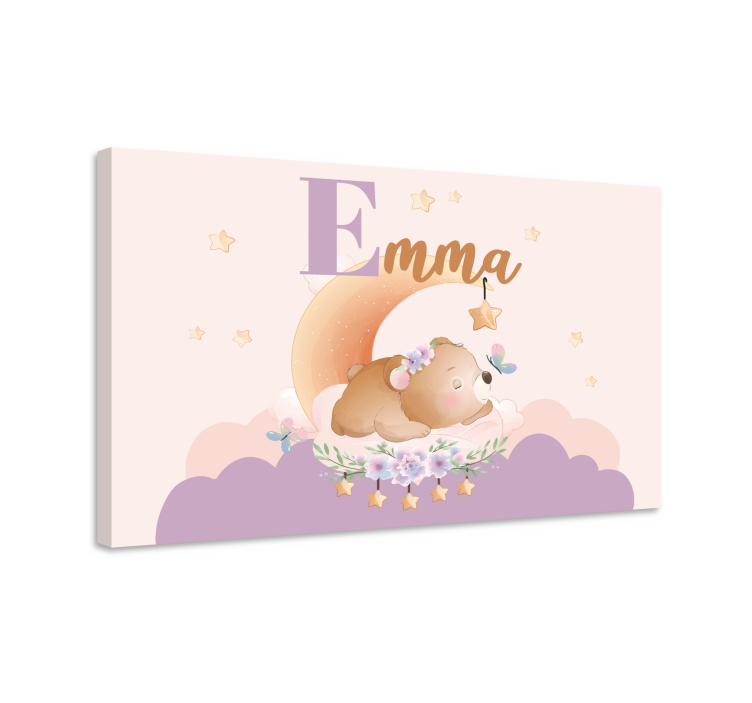 Baby bear dreams platno slikanje za dojenčke - TenStickers