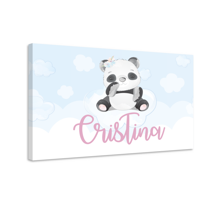 Cute panda character platna slike z motivi živali - TenStickers