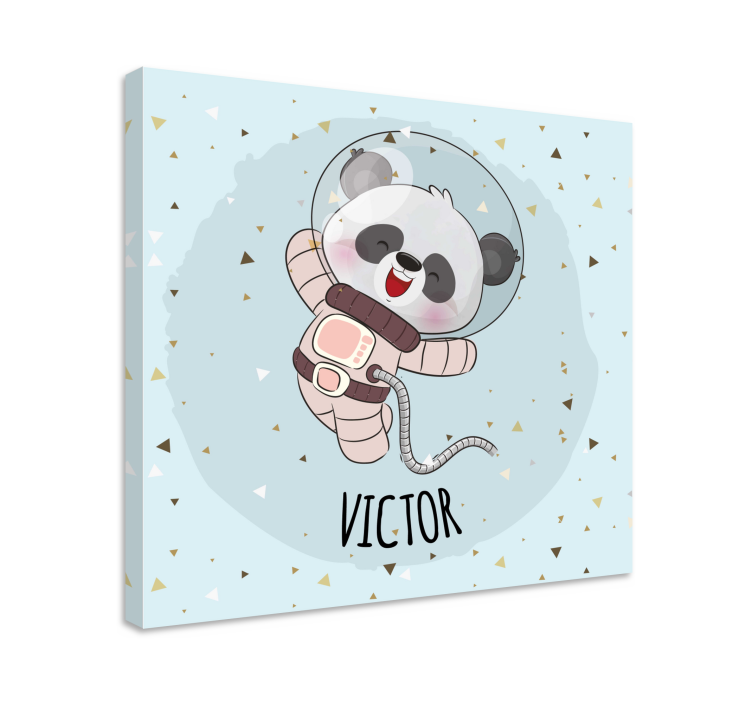 Cheerful space panda 3d slike na platnu - TenStickers