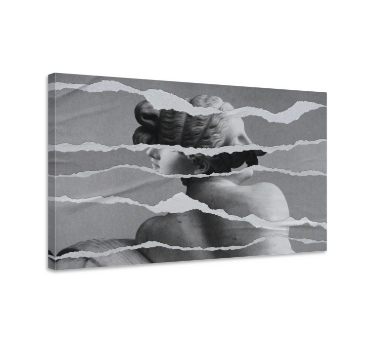 Torn paper sculpture umetniška slika na platnu - TenStickers