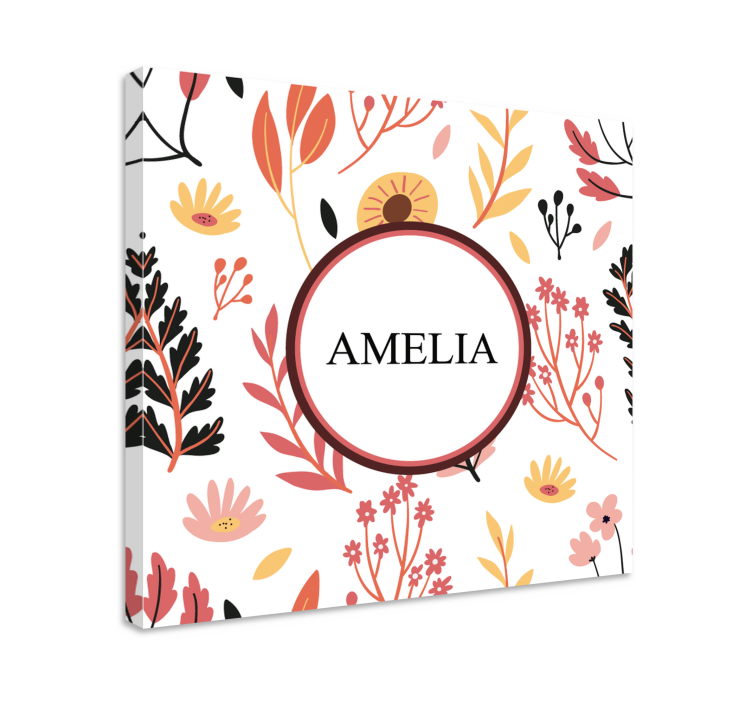 Personalized floral design slikarsko platno z rožami - TenStickers