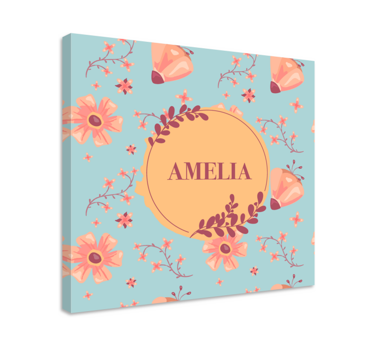 Personalized floral pattern slikarsko platno z rožami - TenStickers